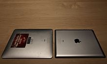 iPad 1 (izquierda) junto a iPad 2 (derecha)