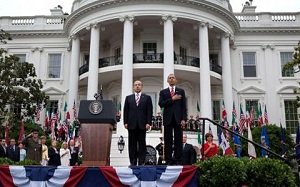 La reunión de Obama y Calderón